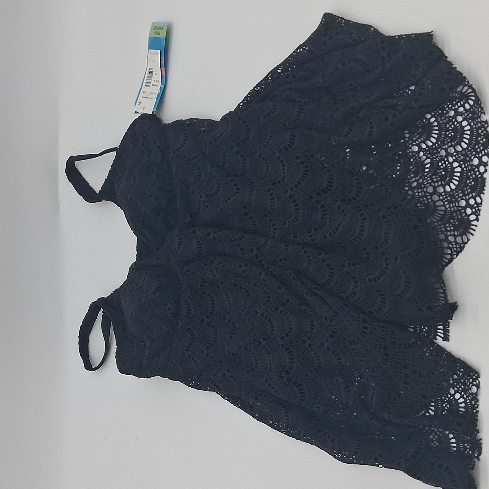 Swim Solutions Tummy-Control Flyaway Swimdress Black 12